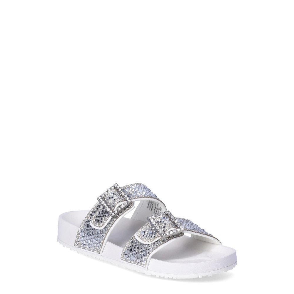 Madden NYC Women's Electrify Footbed Sandal-White
